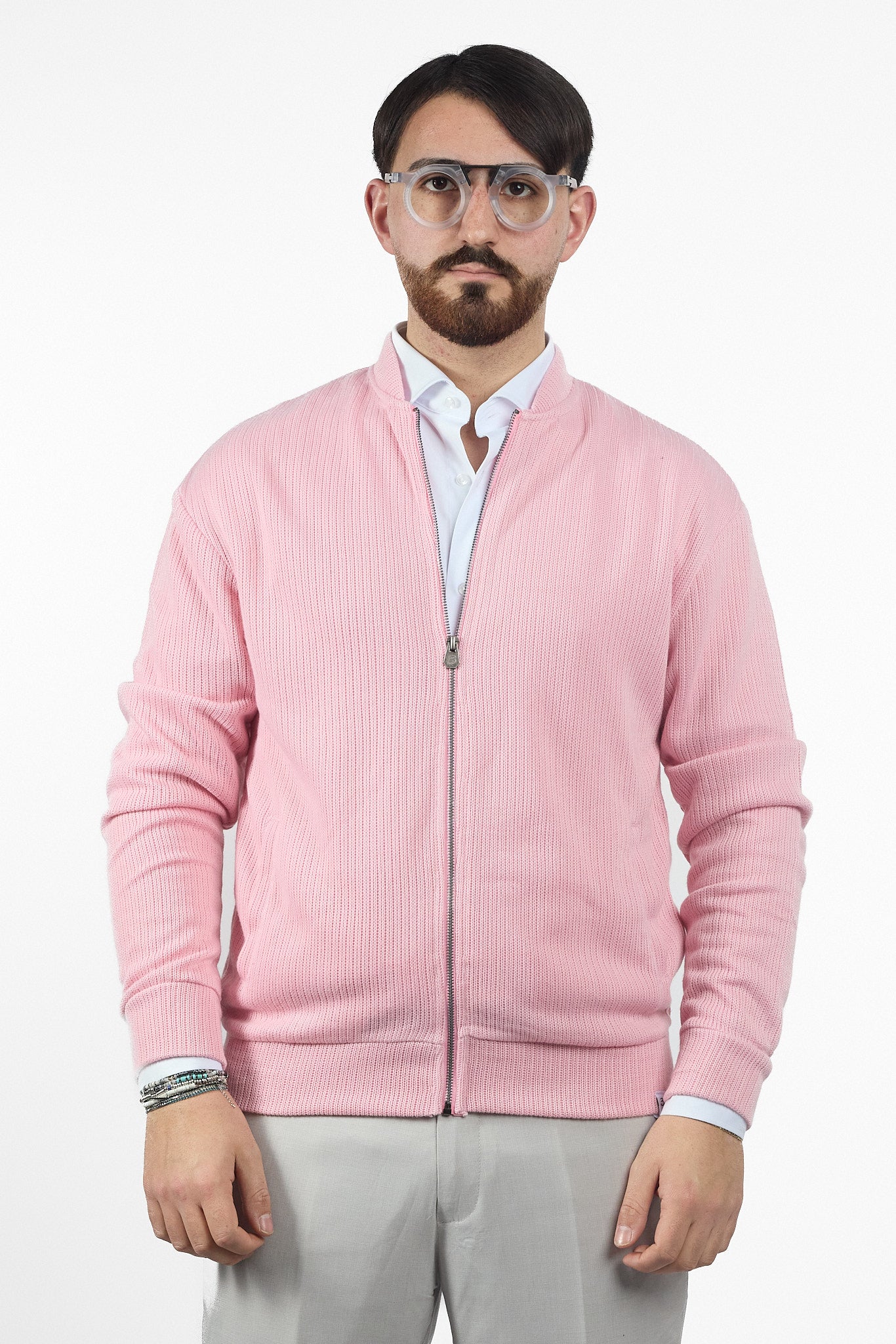 Cardigan Zip Intera No Stiro | 2 per €40 | Rosa