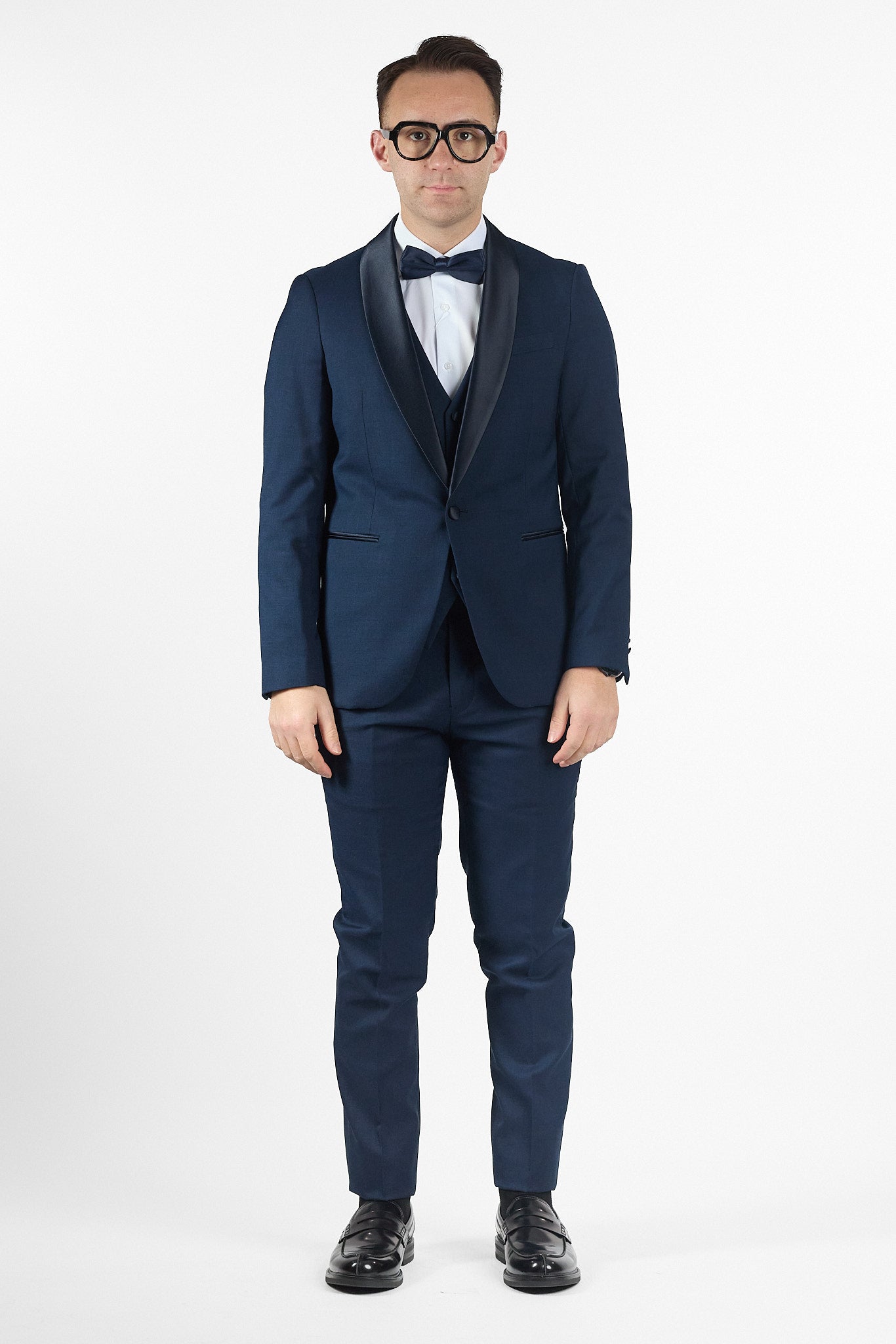 Smoking classique avec gilet | Bleu foncé