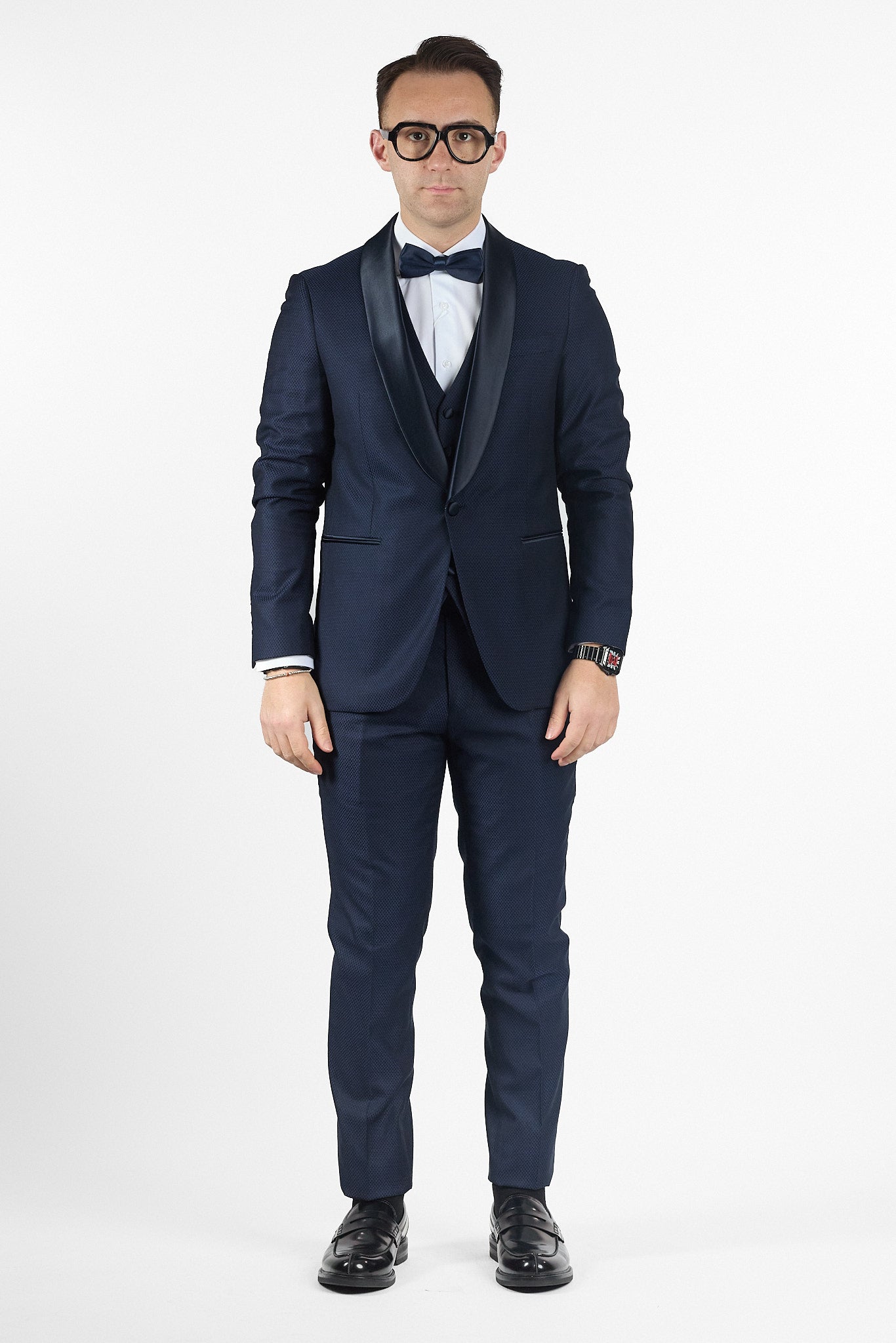 Smoking de luxe avec gilet | Bleu