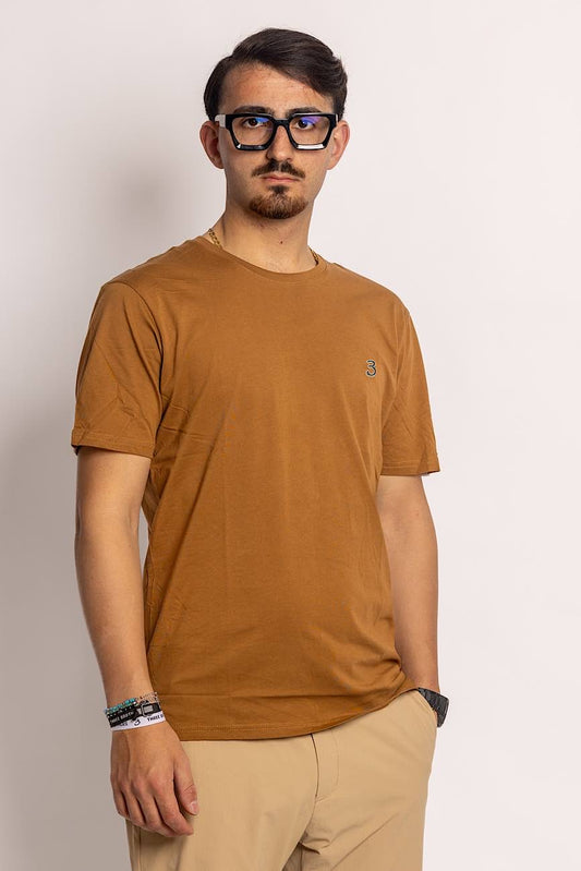 T-Shirt Mezza Manica 100% Cotone Basic 2 per €20 | Marrone