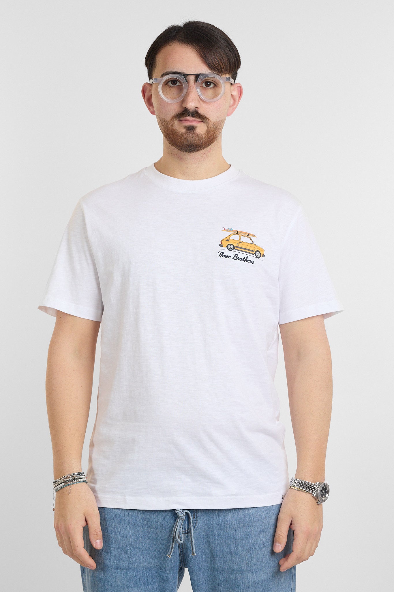 T-Shirt Mezza Manica Stampa Macchina | 2 per €30 |  Bianco 1