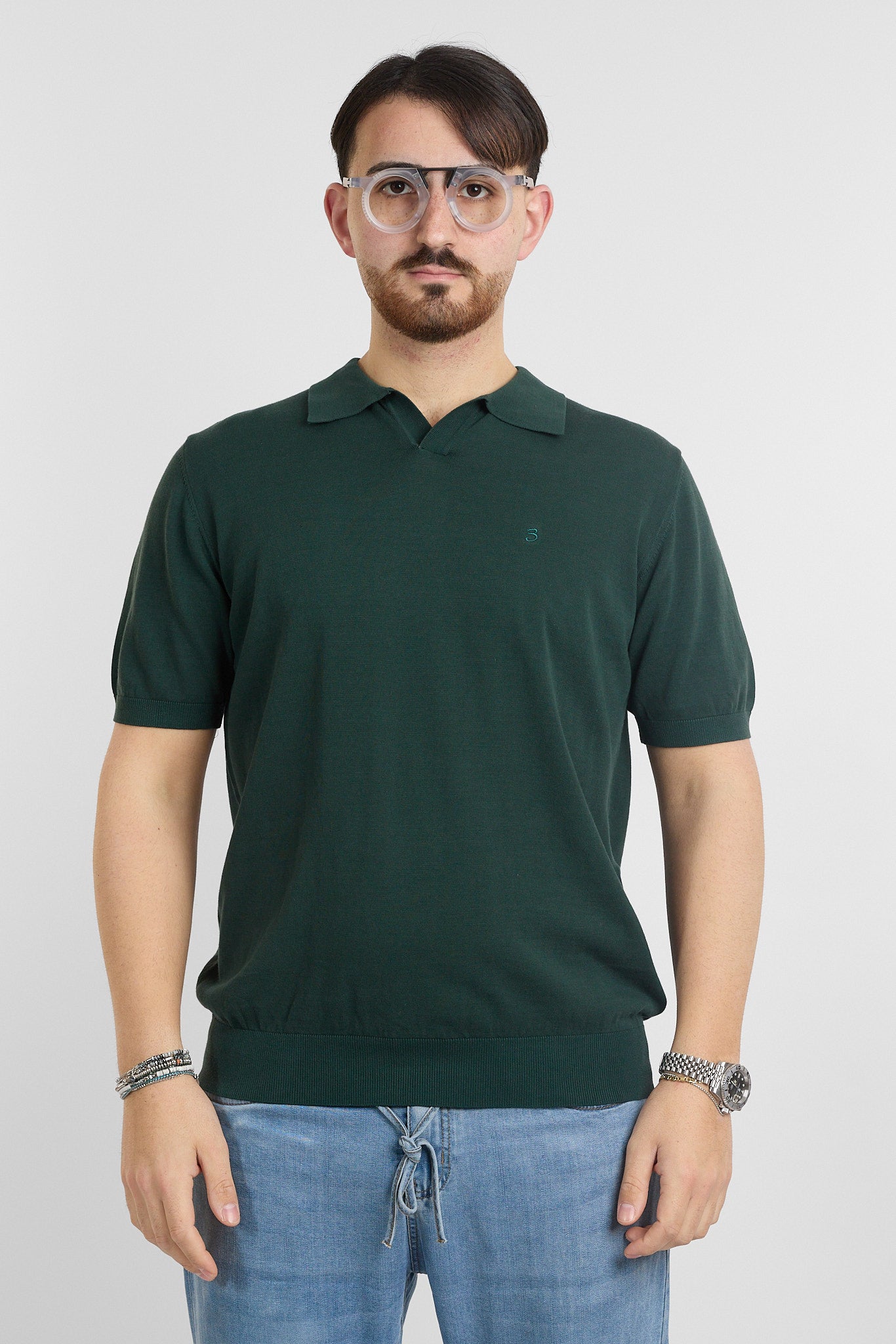 Polo in Cotone Crepe Finezza 16 | 2 per €60 | Verde