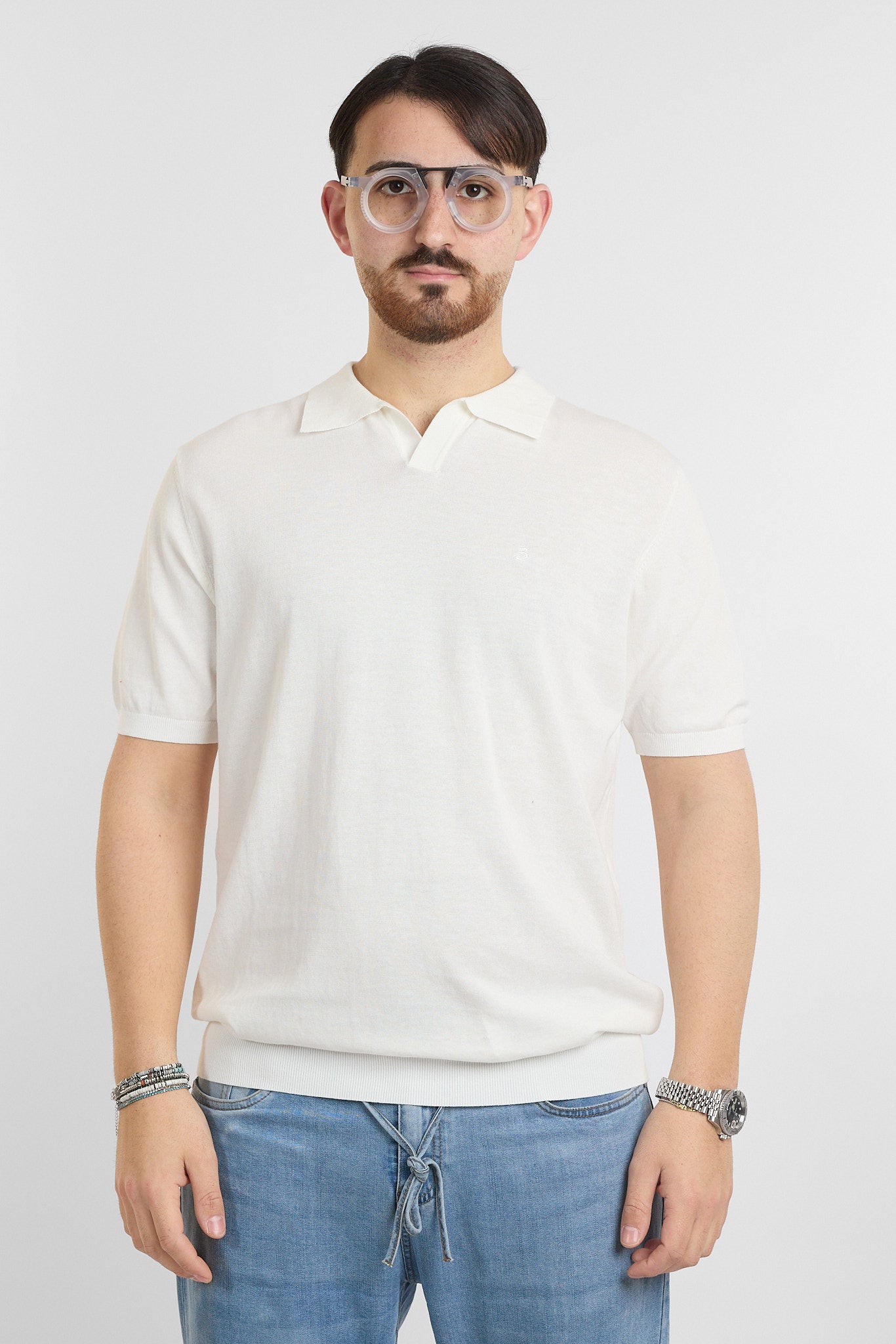 Polo in Cotone Crepe Finezza 16 | 2 per €60 | Bianca