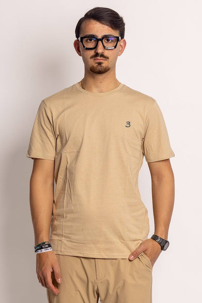 T-Shirt Mezza Manica 100% Cotone Basic 2 per €20 | Beige