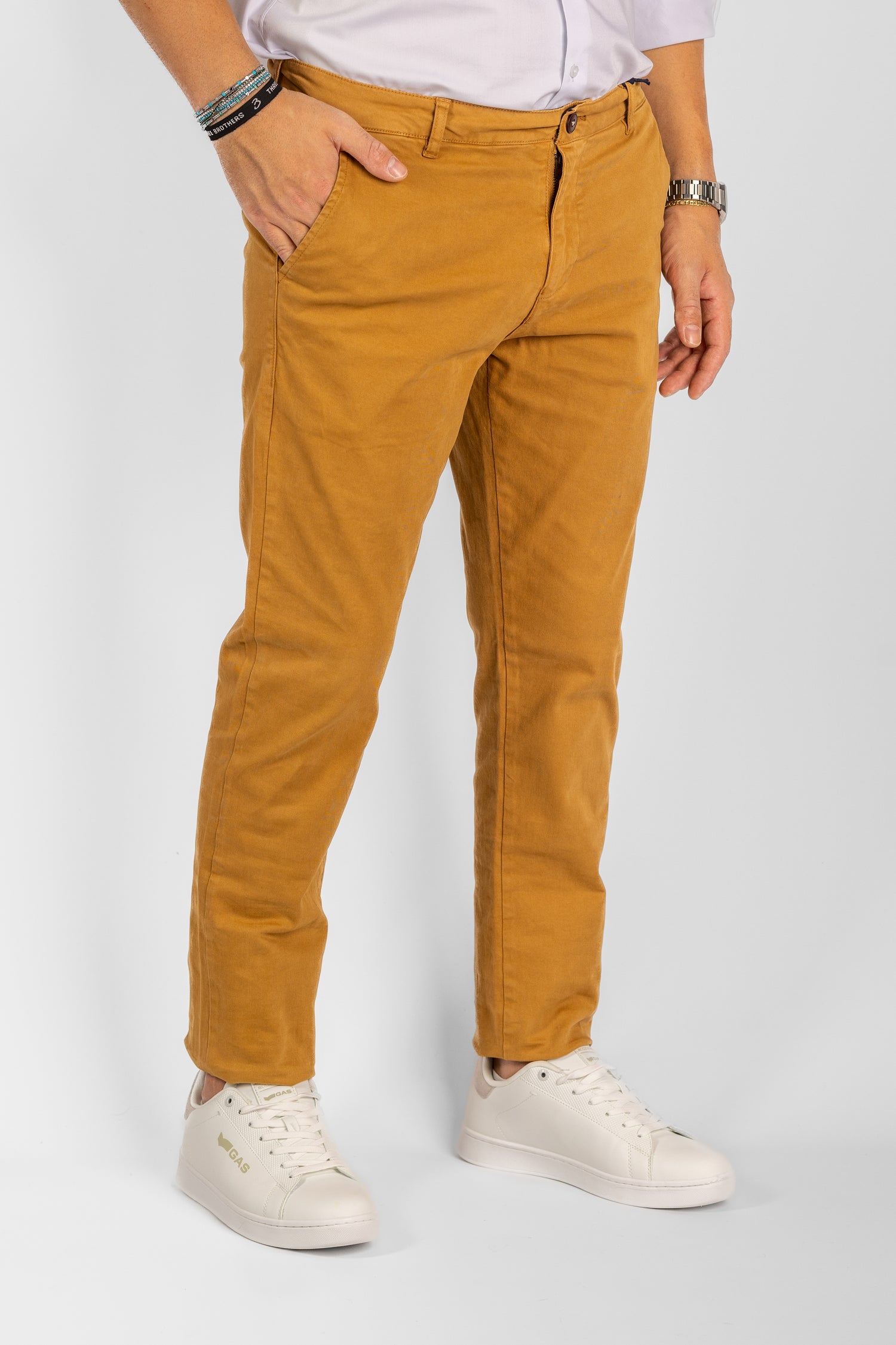 Basic Semi Slim Trousers 2 for €40 | 3302 Mustard