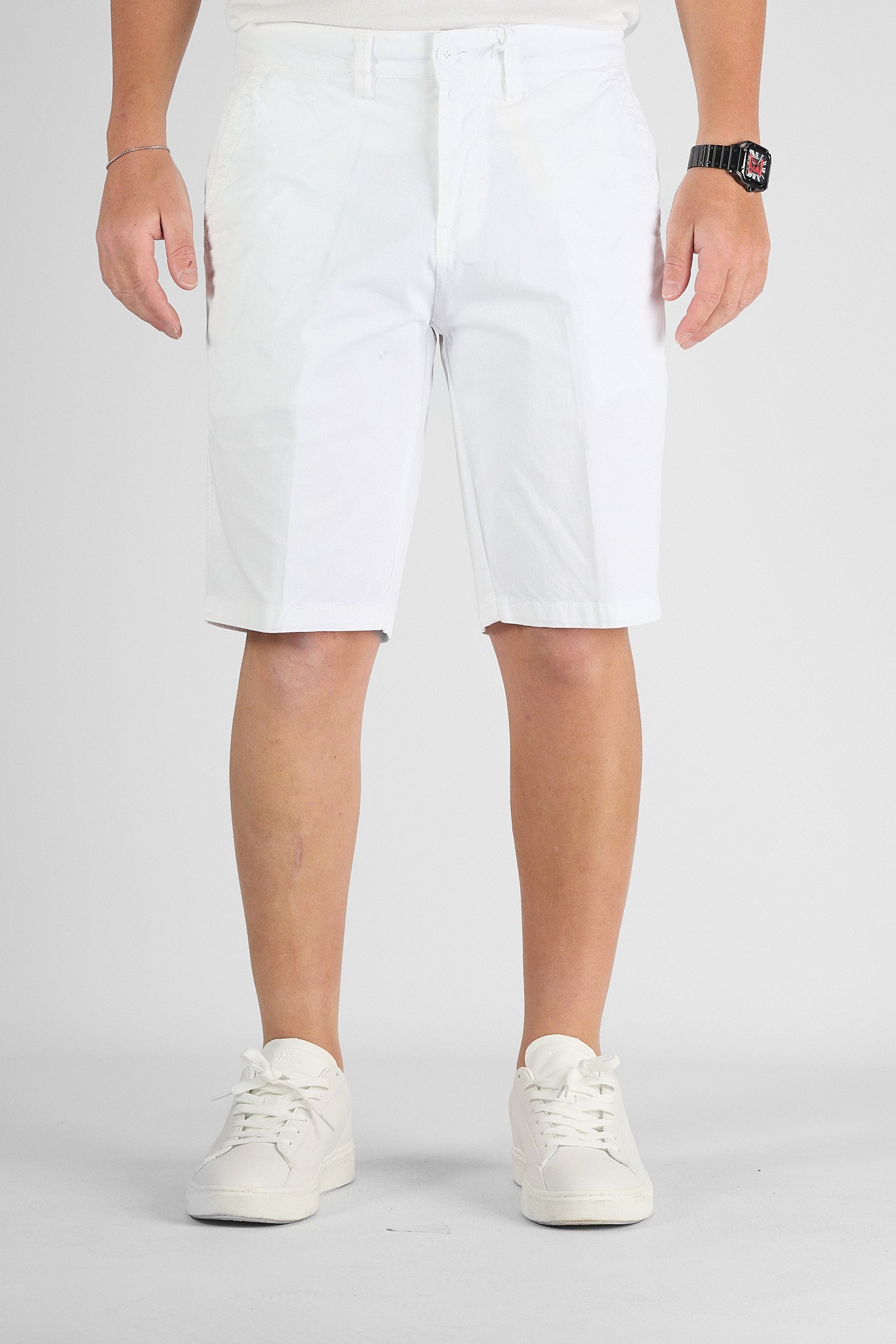 Bermuda Basic Gamba Morbida B012 | 2 per €40 | Bianco 3