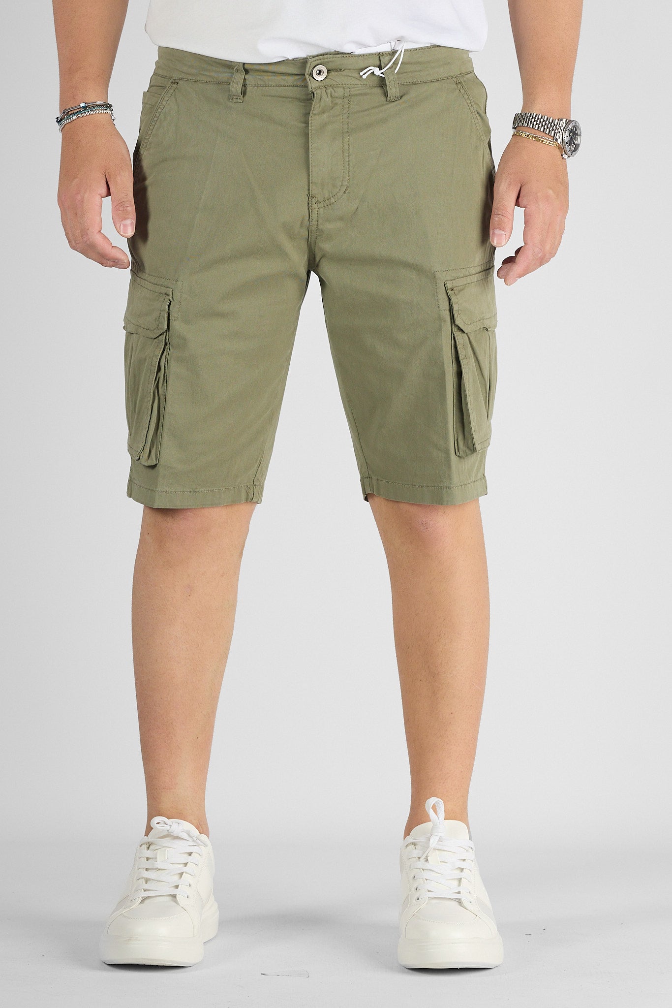 Bermuda Cargo con Tasche Laterali | 2 per €40 | Verde
