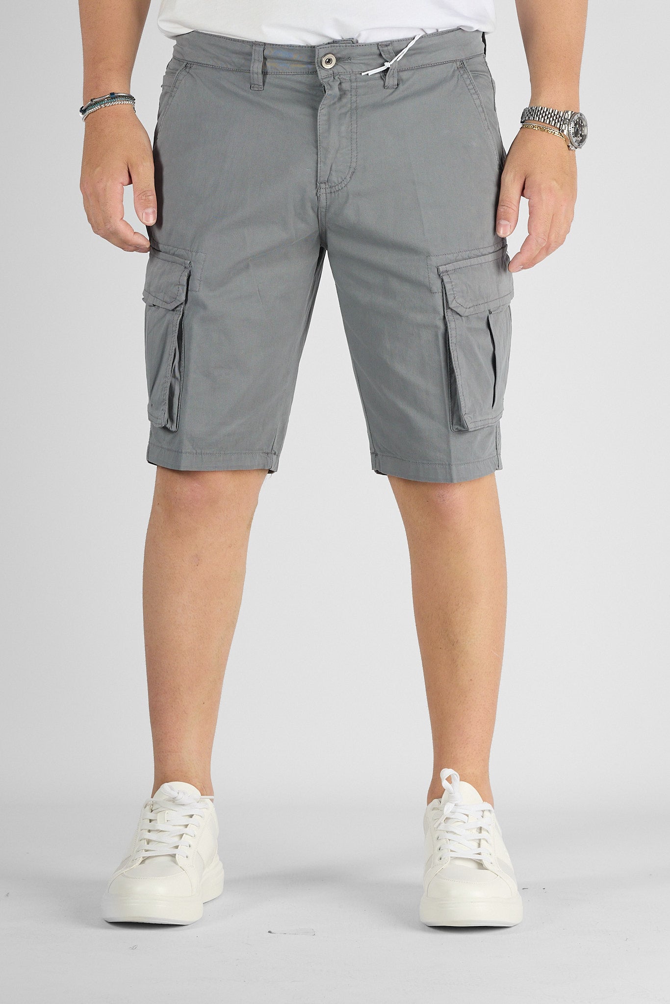 Bermuda Cargo con Tasche Laterali | 2 per €40 | Grigio
