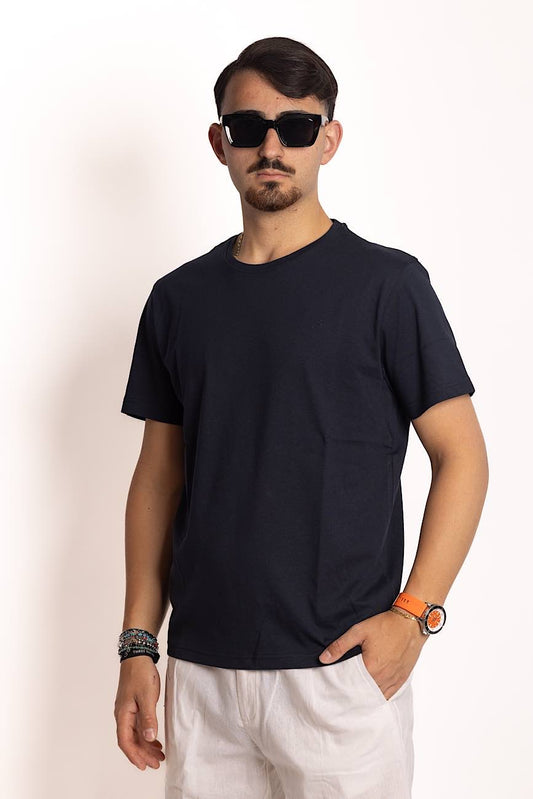 T-Shirt Mezza Manica 100% Cotone Basic Logo in Tinta 2 per €20 | Blu 61