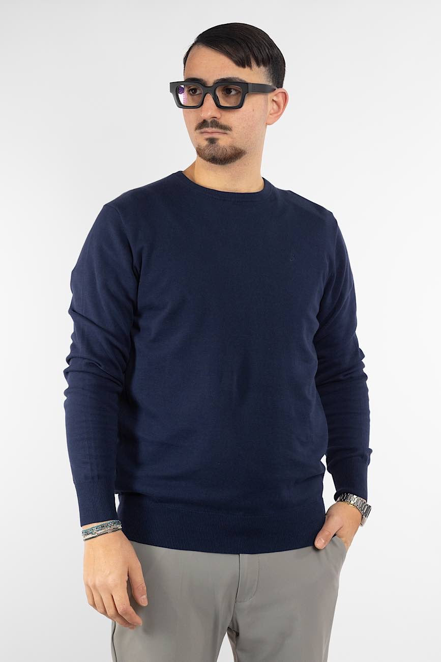 100% Cotton Crewneck Sweater | Extra Sizes | 2 for €50 | Blue 20