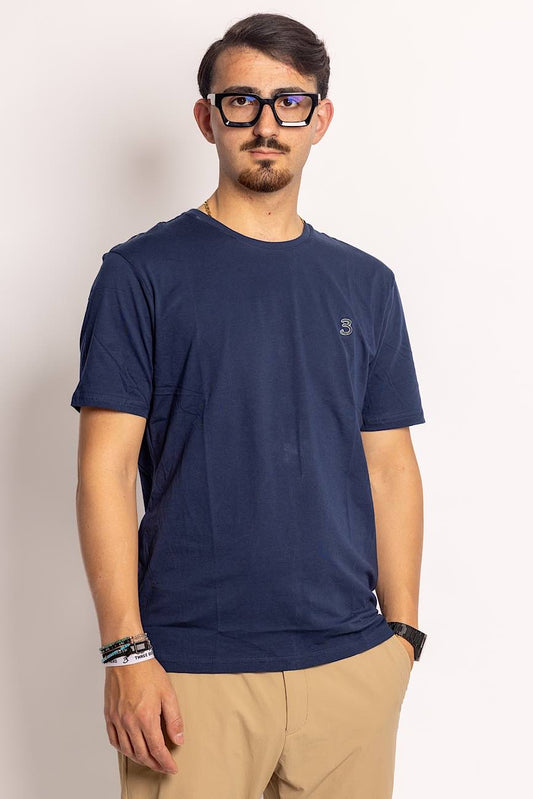 T-Shirt Mezza Manica 100% Cotone Basic 2 per €20 | Blu