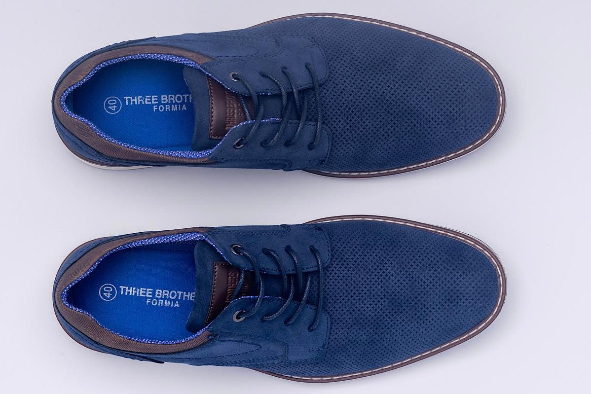 Derby Suede Shoe | Blue