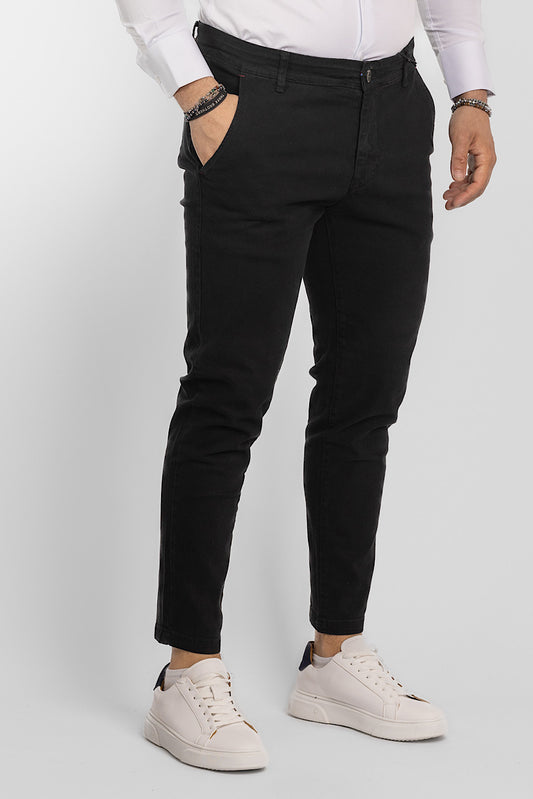 Pantalone Capri Spigato 2 per €40 | Nero