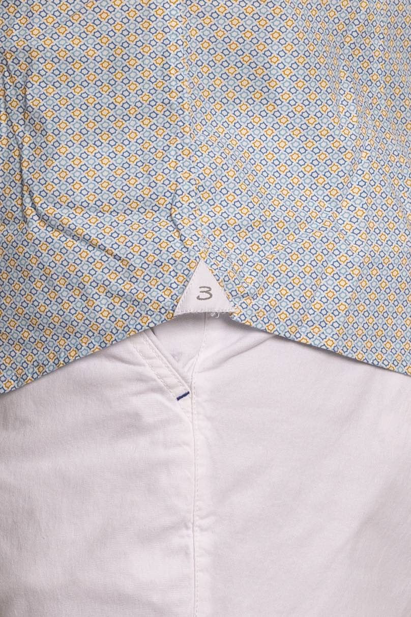 Camisa Estampada Semi Slim 100% Algodón | positano