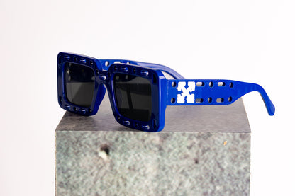 White Sunglasses | Electric Blue