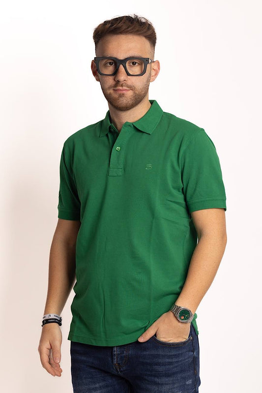 Polo Mezza Manica 100% Cotone Basic 2 per €30 | Verde 75