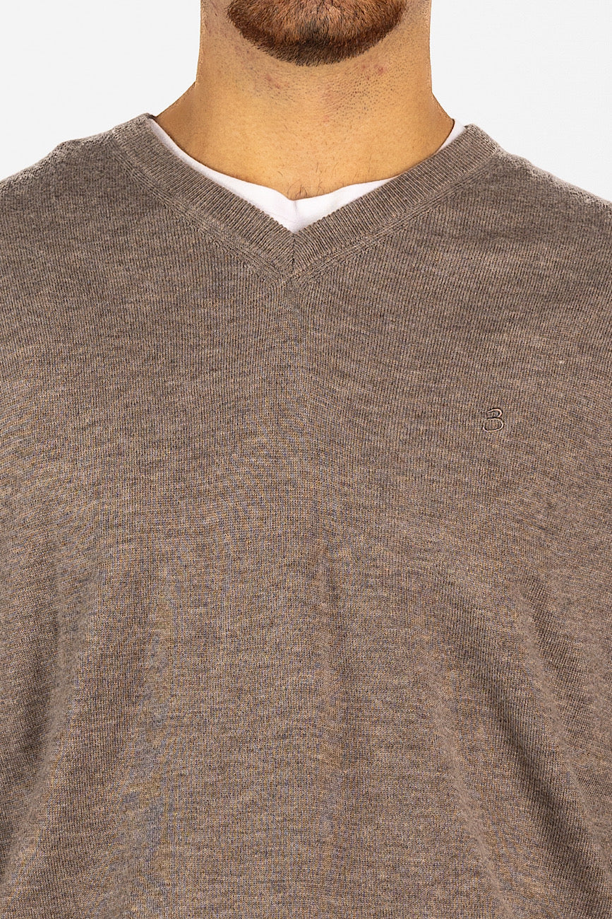 Wool Blend V-Neck Pullover<tc>"€20 discount on the second"</tc> | Dove 33