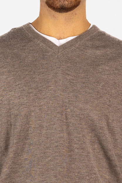 Pullover aus Wollmischung mit V-Ausschnitt <tc>"€20 Rabatt auf dem zweiten"</tc> | Taube 33