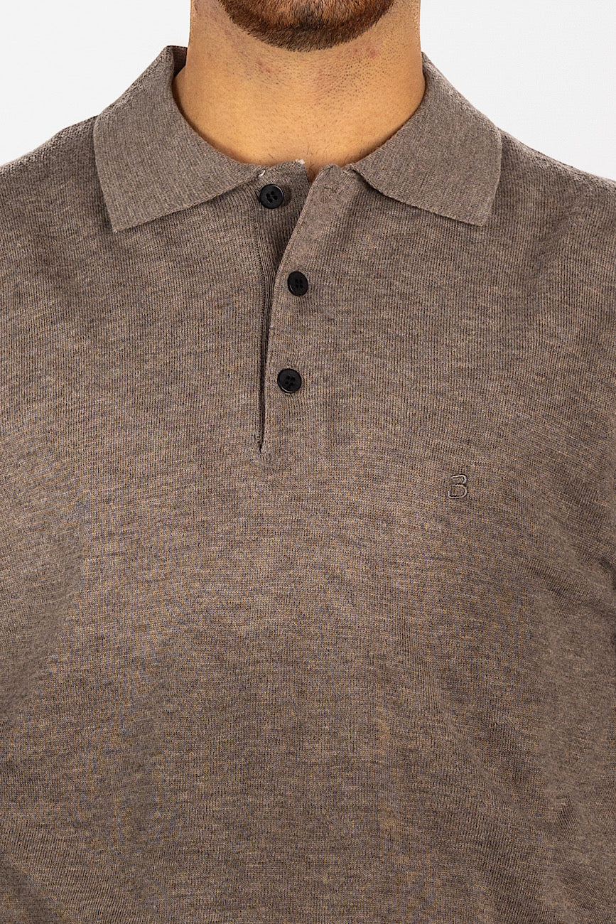 Pull polo en laine mélangée <tc>"20€ de réduction au deuxième"</tc> | Colombe 33