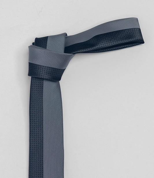 Cravattino metà Nero | Metà Grigio