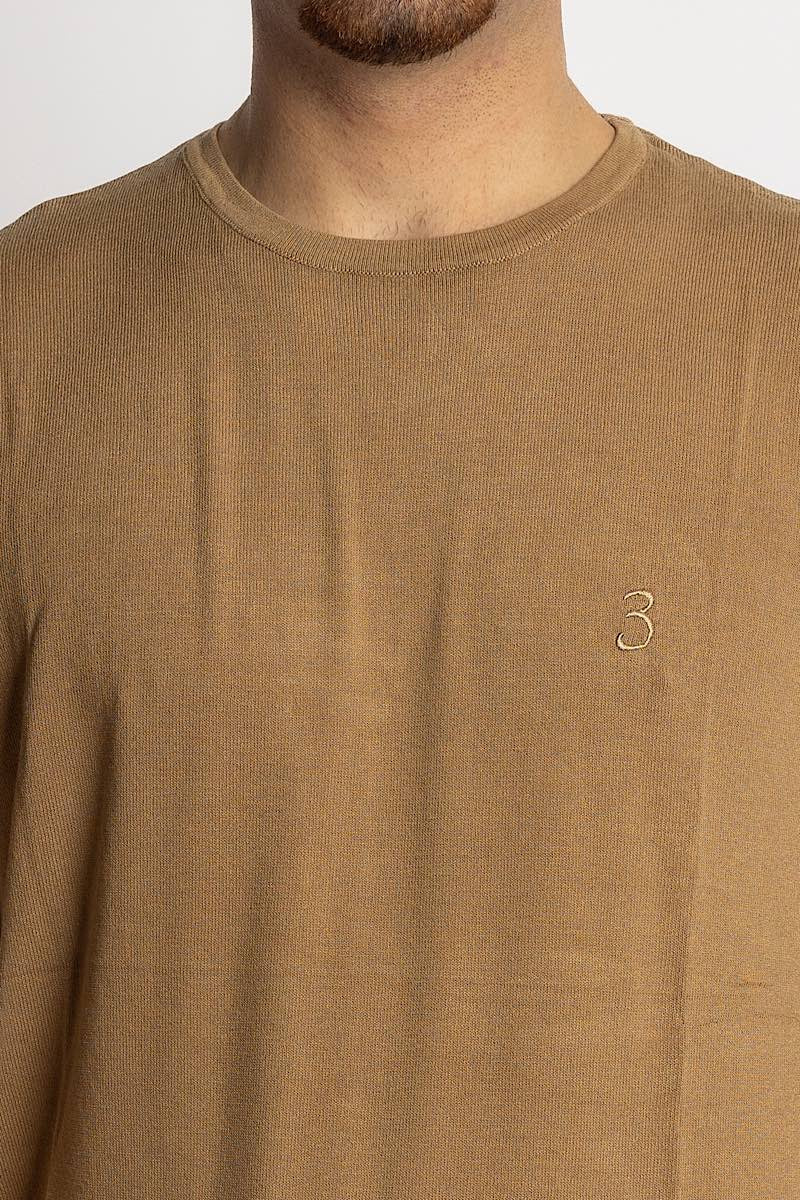 Linen Blend Half Sleeve Round Neck T-Shirt 2 for €30 | Beige