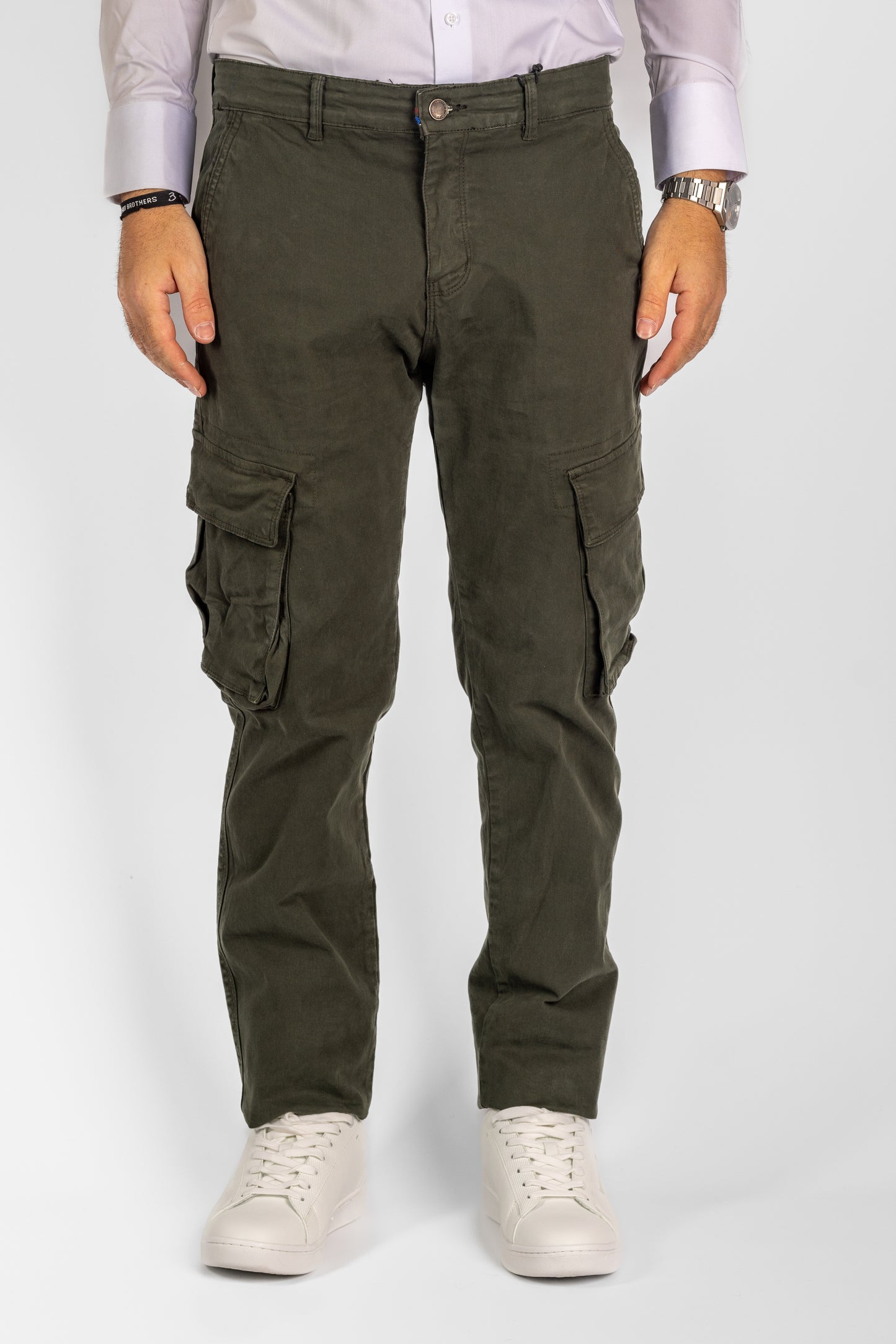 Pantalon cargo semi-mince | <tc>"20€ de réduction au deuxième"</tc> | Vert