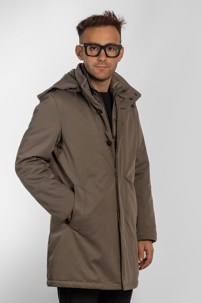 Trenchcoat met afneembare capuchon | Groente