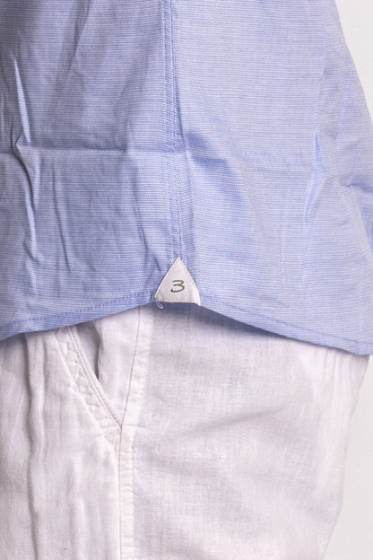 100% Cotton Shirt Semi Slim | Celeste