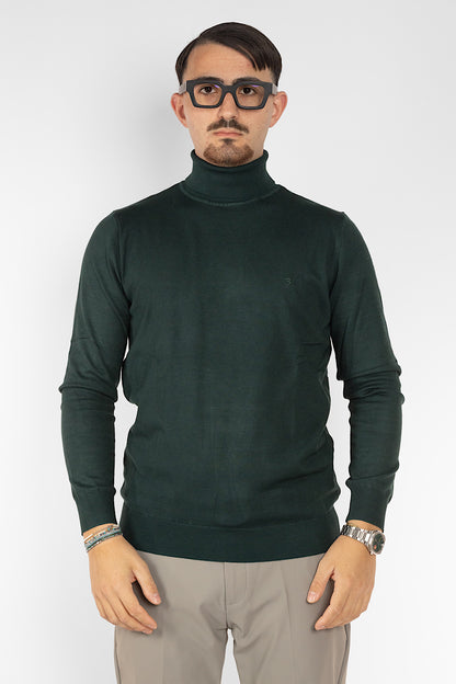 Pullover Collo Alto | 2 + 1 Gratis | Verde Bottiglia