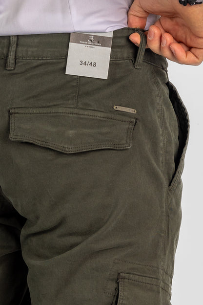 Pantalon cargo semi-mince | <tc>"20€ de réduction au deuxième"</tc> | Vert