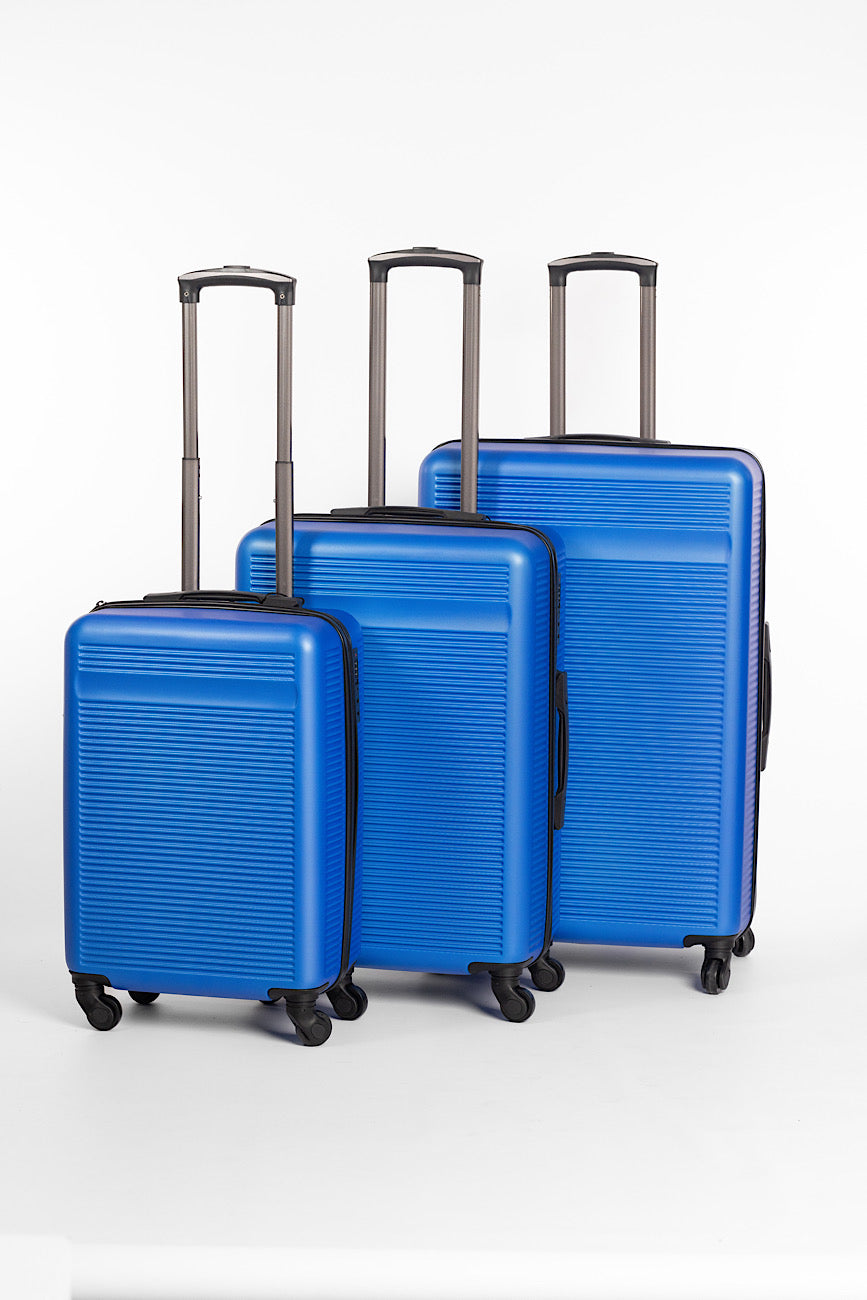 Set 3 Valigie Rigide con Ruote Staccabili | Blu Elettrico