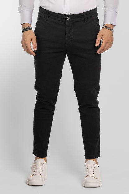 Pantalone Capri Spigato 2 per €40 | Nero