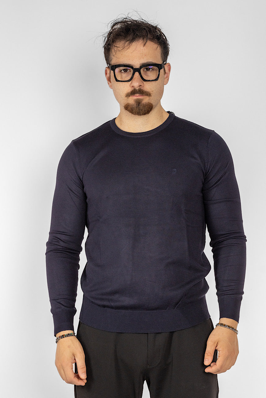 Pullover mit Rundhalsausschnitt | 2 + 1 Gratis | Blau