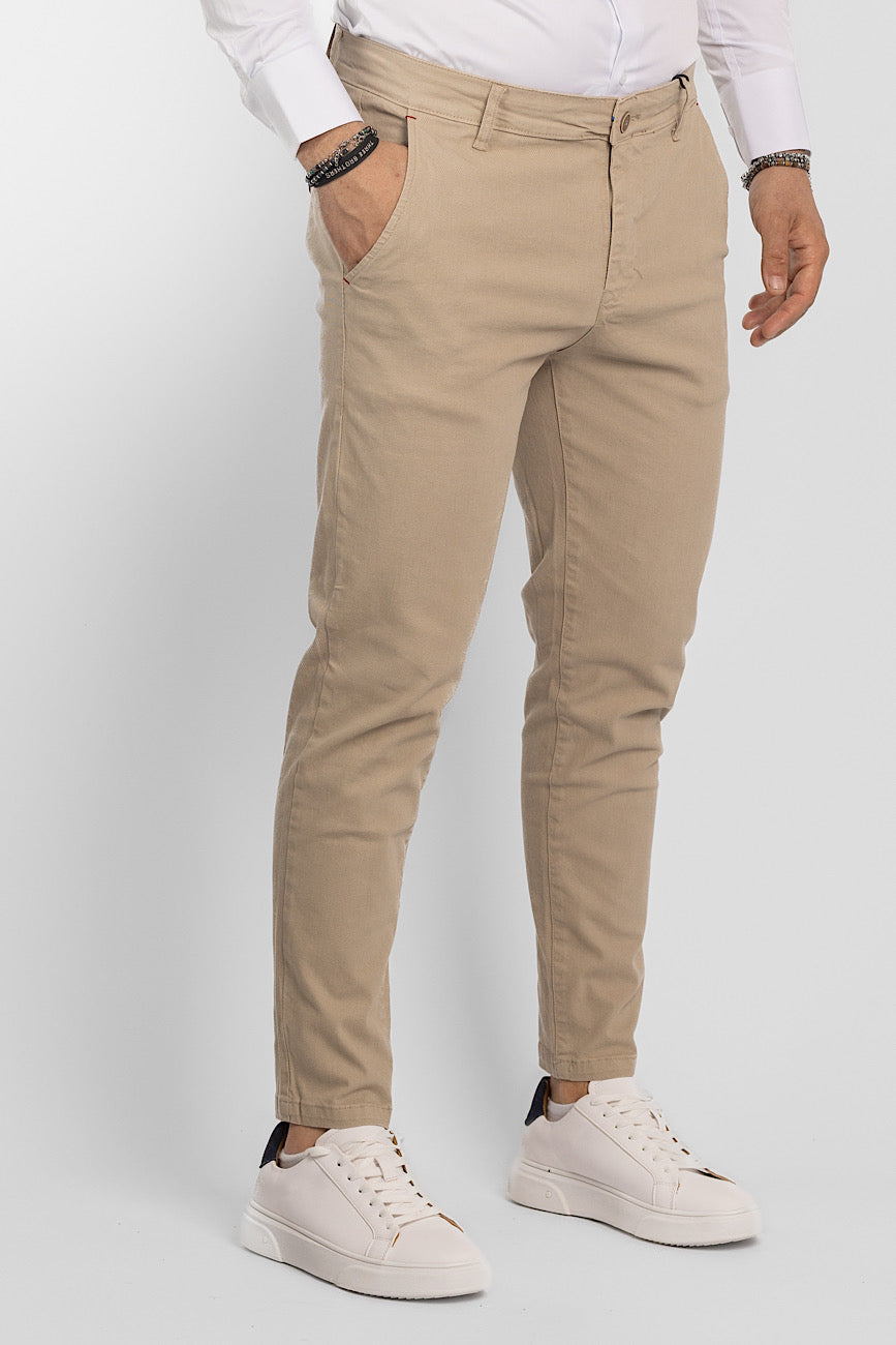 Pantalon capri à chevrons 2 pour 40 € | Beige