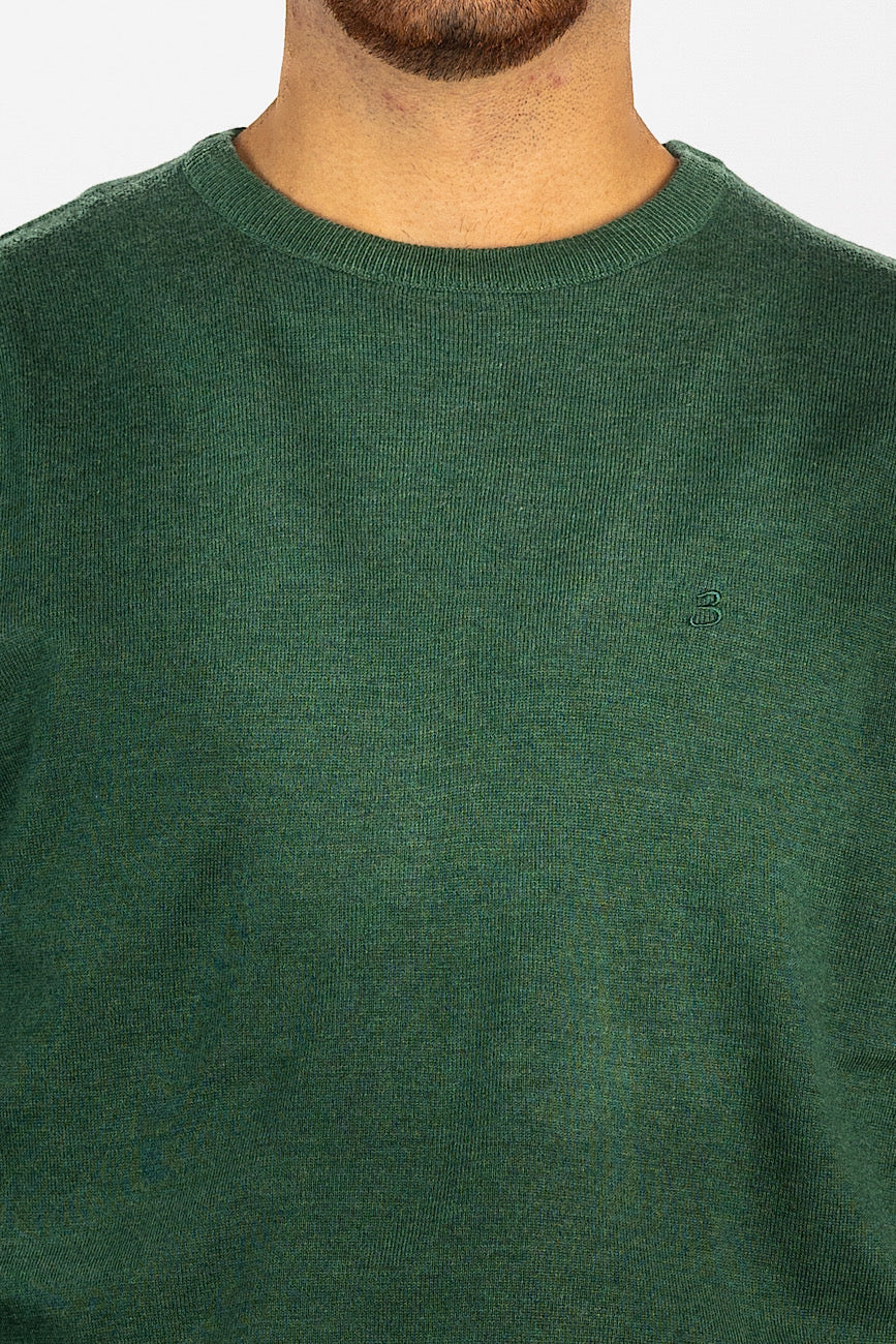 Wool Blend Crew Neck Sweater<tc>"€20 discount on the second"</tc> | Green 21