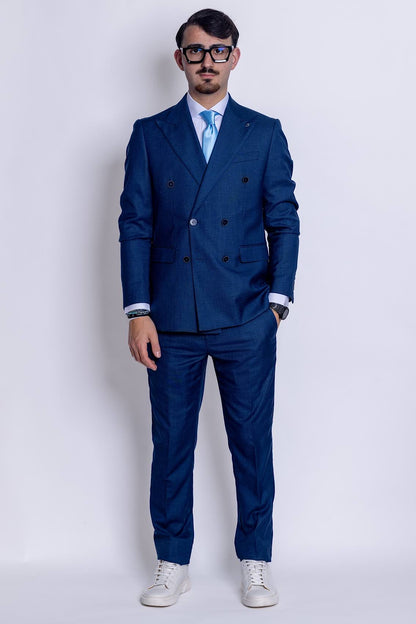 Basic Double Breasted Suit | Parliament Blue