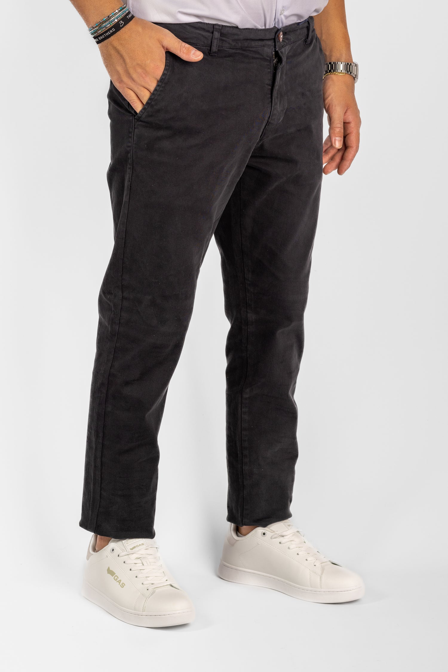 Basic Semi Slim Trousers 2 for €40 | 3302 Dark Grey