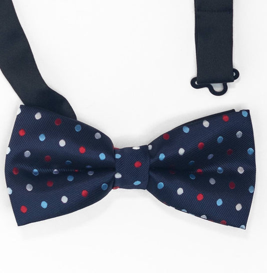 Blue Bow Tie | Poua Red-White-Celesti