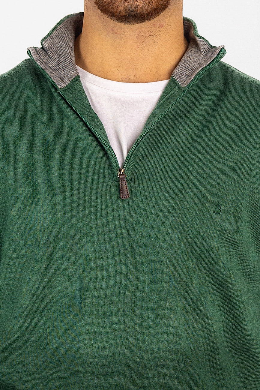 Wool Blend Half Zip Pullover<tc>"€20 discount on the second"</tc> | Green 21