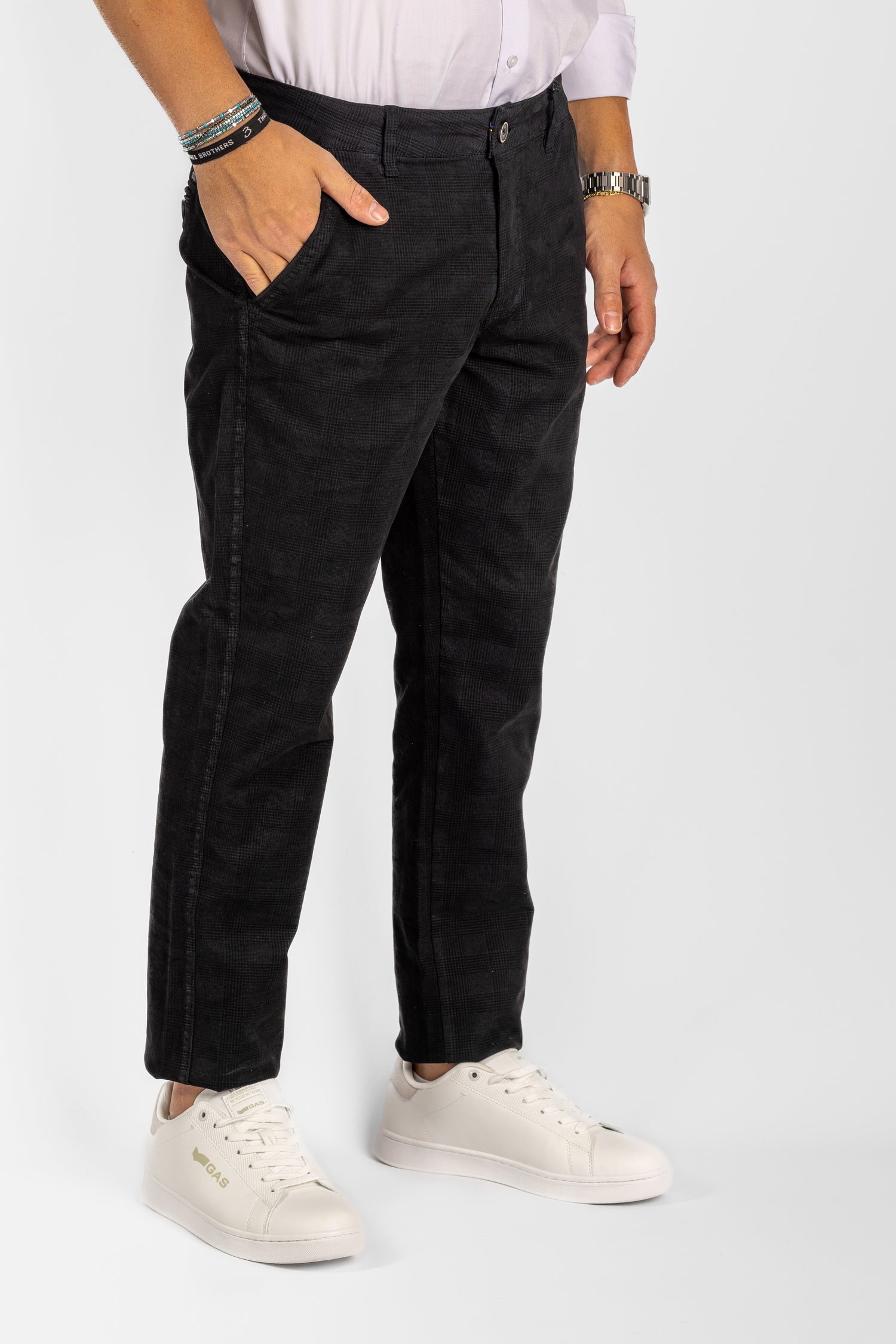 Slim Check Trousers 2 for €40 | Black