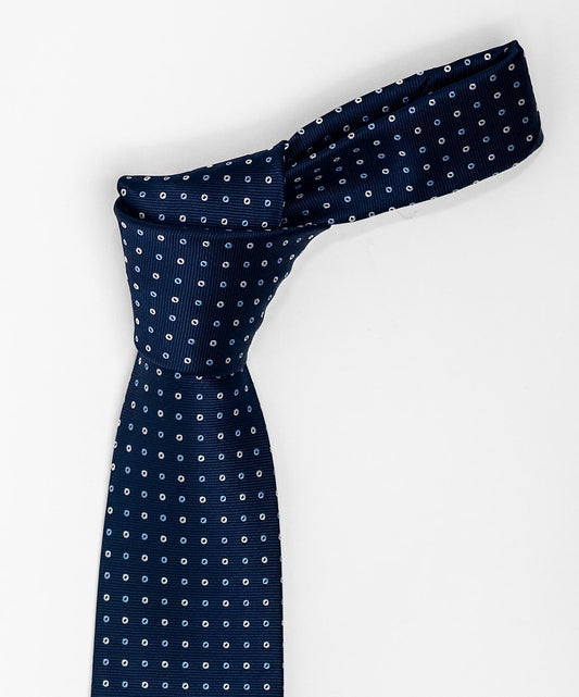 Cravatta Blu  | Poua Bianchi e Celesti