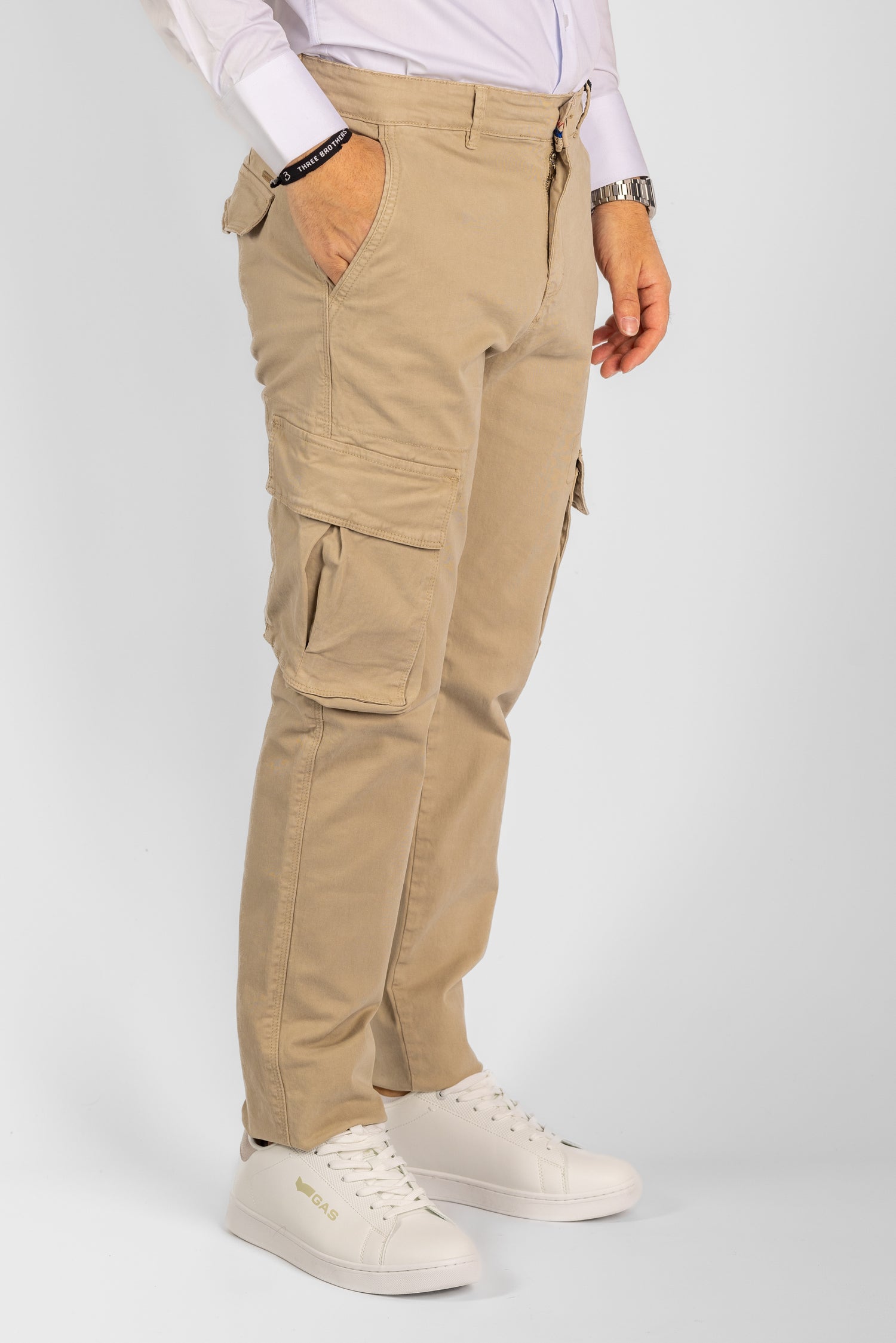 Pantalon cargo semi-mince | 2 pour 40€ | Beige