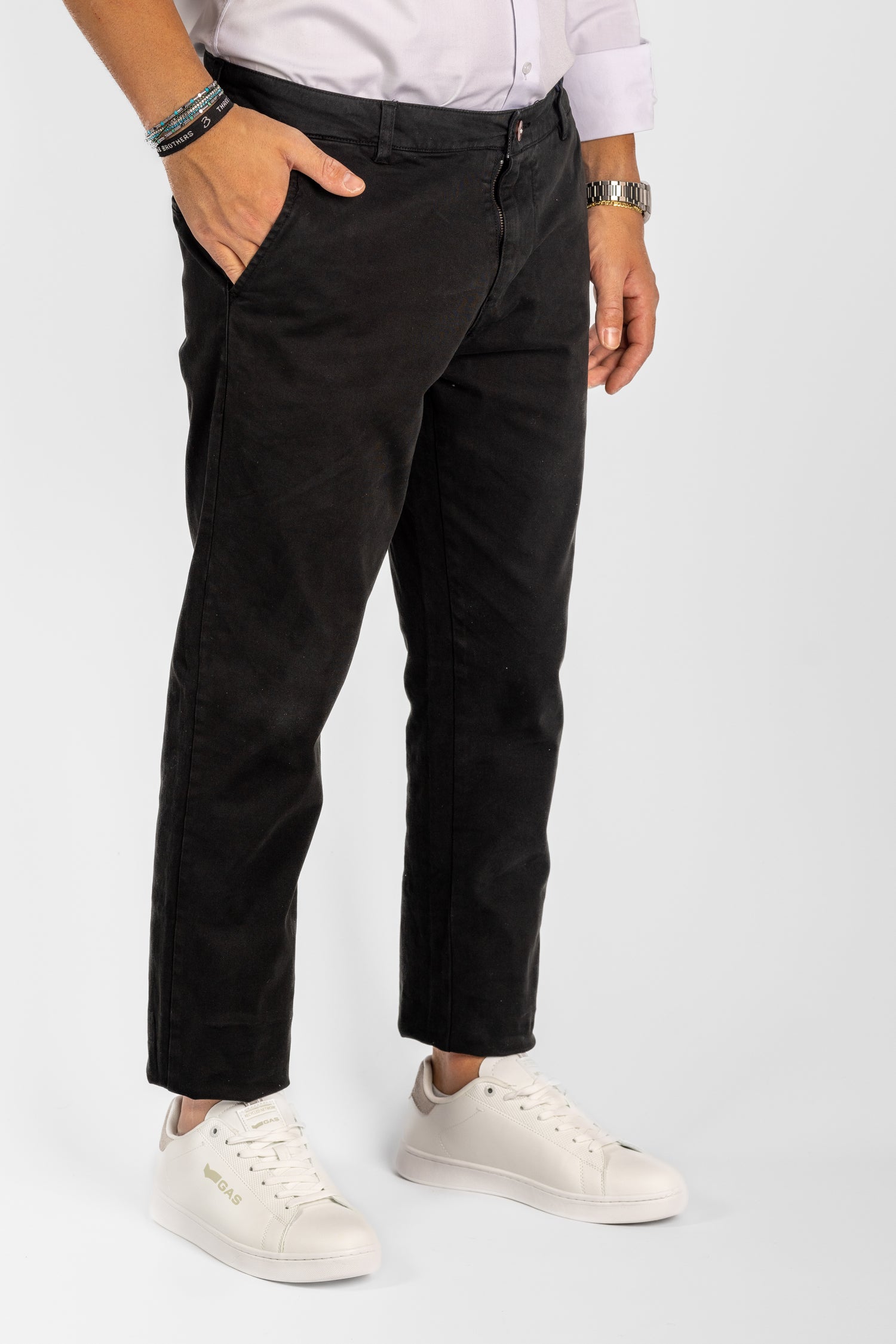 Basic Semi Slim Trousers 2 for €40 | 3302 Black