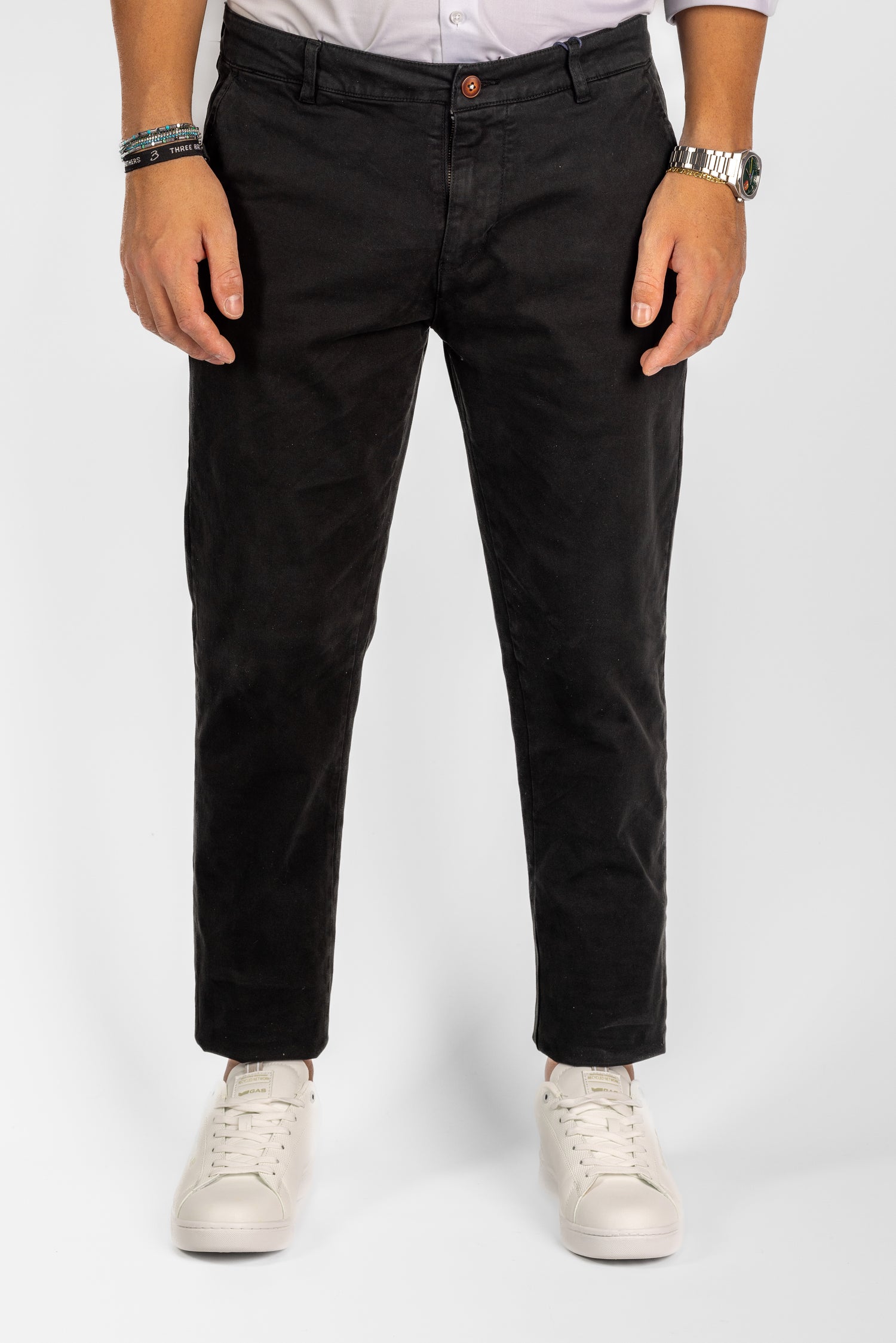 Basic Semi Slim Trousers 2 for €40 | 3302 Black