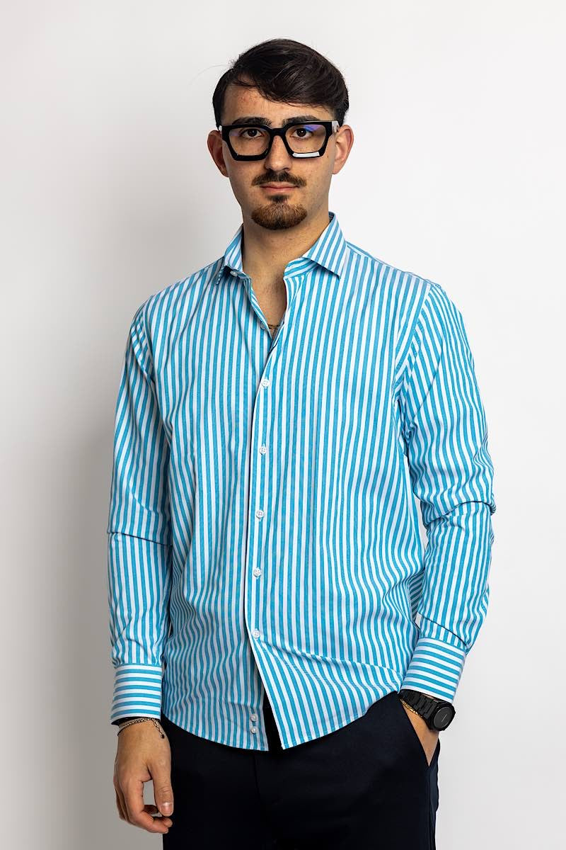 Camicia no stiro, camicia stiro facile, camicia da abito, camicia in cotone leggero. Slim fit, modello aderente, camicia elasticizzata. saldi, prezzi bassi, amazon, asos, zalando. camicia di seta, camicia di lino, camicia di qualità, azzurro, rosa antico, rosa forte, rossa, bianca, nera, blu scuro, celest, grigio perla, azzurro, beige, oro crema. Camicie hugo boss, giorgio armani, ralph laurent, suitsupply, rigata, mille righe, camicia fantasia, a strisce