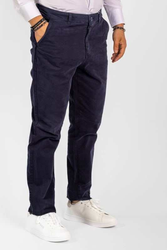 Pantalón básico regular con pernera suave <tc>"€20 de descuento en el segundo"</tc> | BR002 Azul