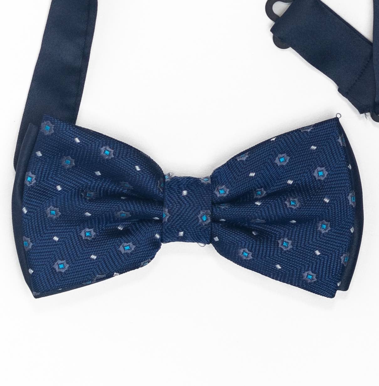 Light Blue Bow Tie | Blue-Grey Pattern