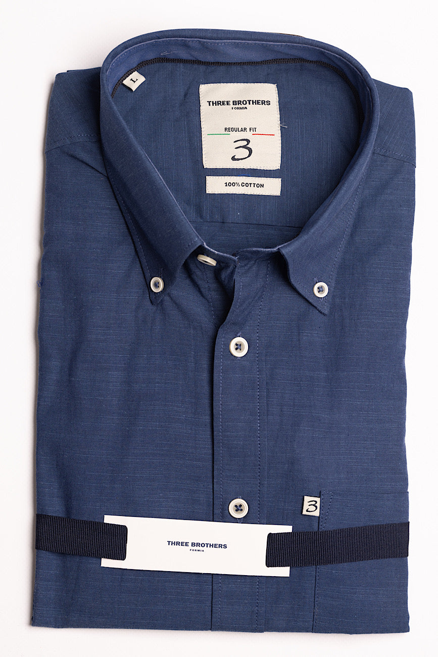 Camicia Blu Cobalto Regular Fit