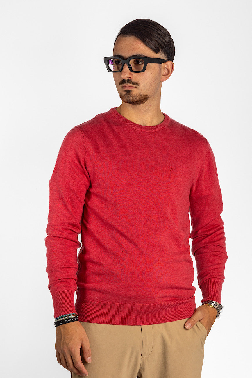 Pull à col rond en laine mélangée <tc>"20€ de réduction au deuxième"</tc> | Corail 10