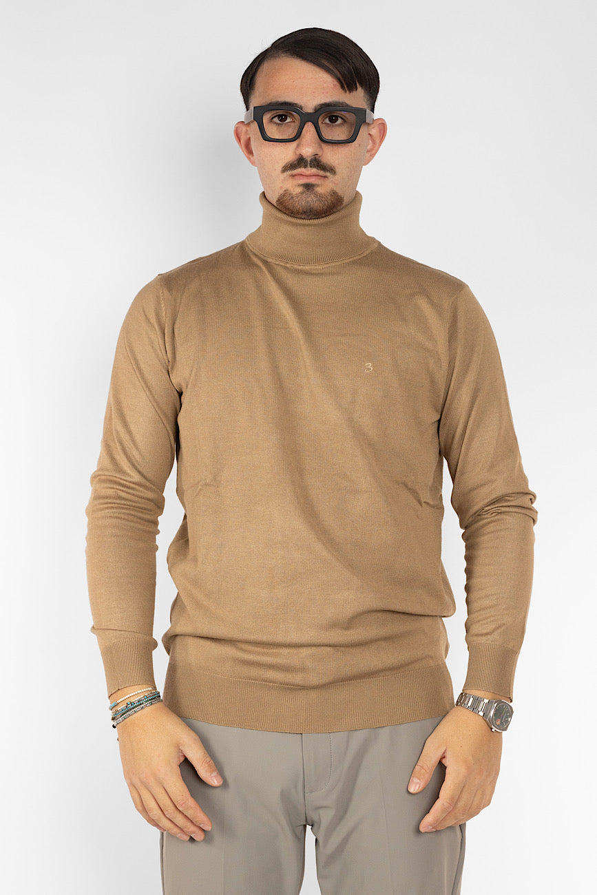 Hochgeschlossener Pullover | 2 + 1 Gratis | Beige